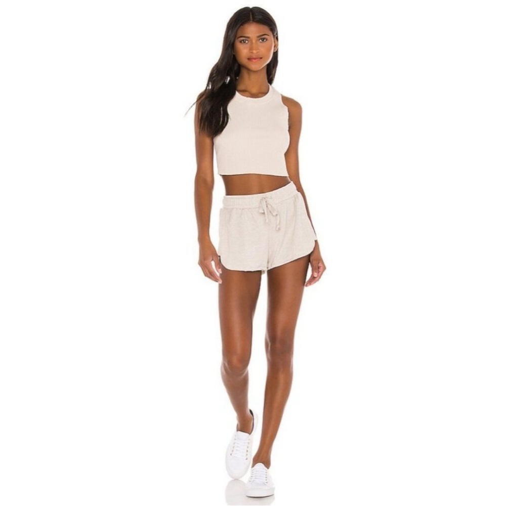 onzie x Revolve Divine Short in Heather Oatmeal Medium/Large